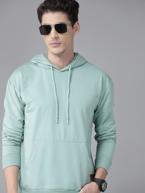 

The Roadster Lifestyle Co Men Blue Solid Hooded Sweatshirt