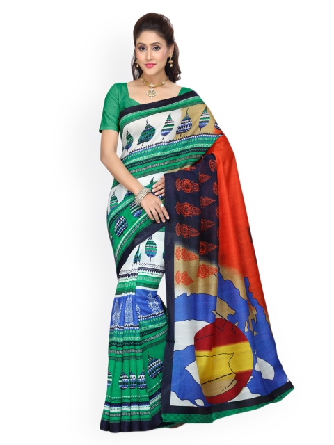 

Saree Swarg Multicoloured Art Silk Printed Saree, Multi