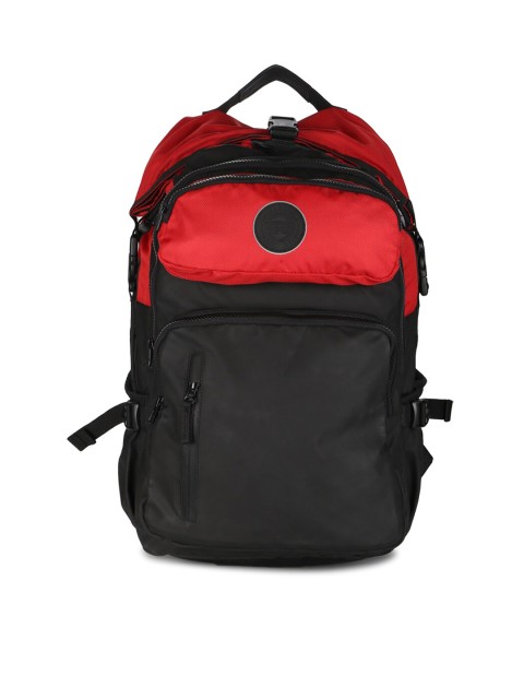 

Royal Enfield Unisex Black & Red Colourblocked Backpack