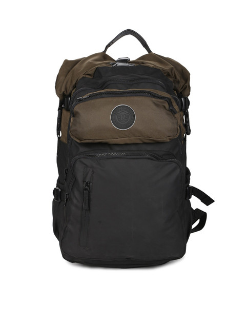

Royal Enfield Unisex Black & Green Brand Logo Backpack