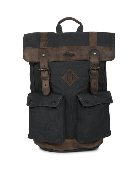

Royal Enfield Unisex Grey & Brown Colourblocked Backpack