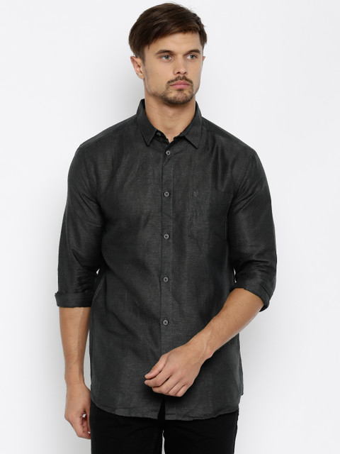 

Jack & Jones Men Black Self-Design Casual Shirt