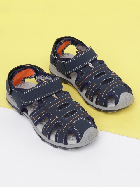 

max Boys Blue & Grey PU Comfort Sandals