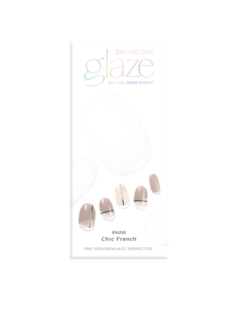 

Dashing Diva Beige Glaze Chic French Gel Nail