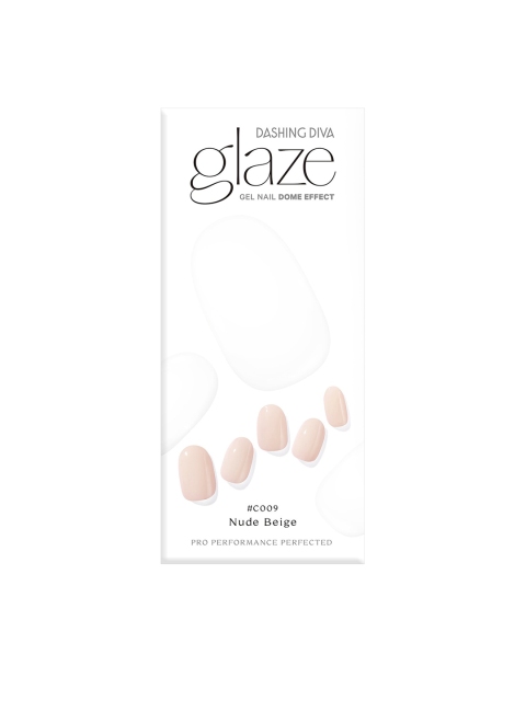 

Dashing Diva Nude Beige Dome Effect Gel Nail