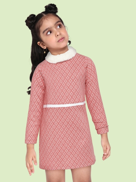 

GOJI Red & White A-Line Yuletide Winter Dress