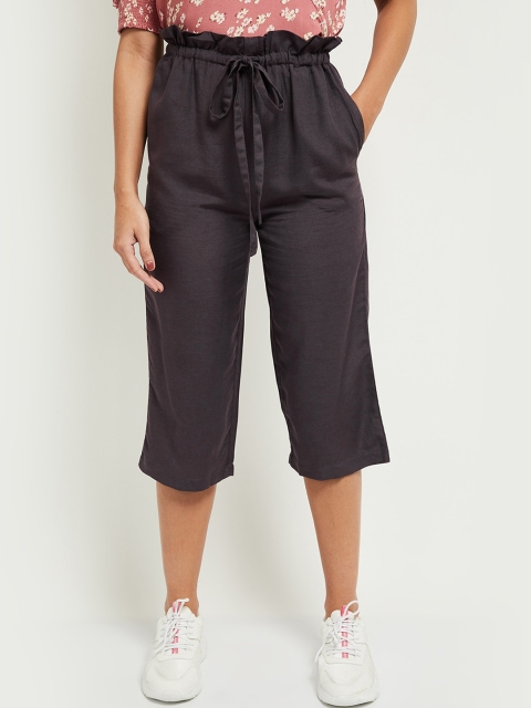 

max Women Grey Loose Fit Culottes Trousers