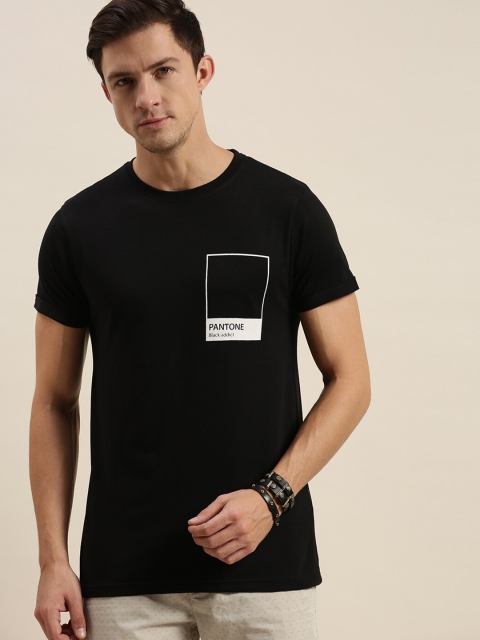 

Difference of Opinion Men Black Pure Cotton T-shirt