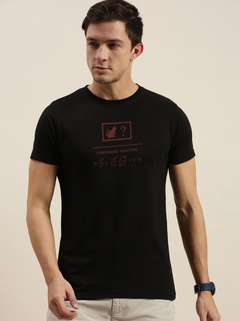 

Difference of Opinion Men Black Printed Pure Cotton Polo Collar Pockets T-shirt