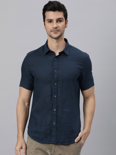 

RARE RABBIT Men Blue Slim Fit Opaque Casual Shirt
