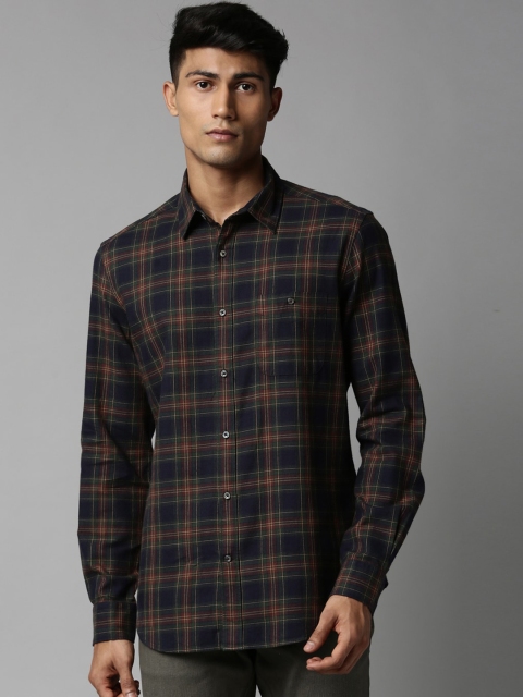 

RARE RABBIT Men Green Slim Fit Tartan Checks Opaque Checked Casual Shirt
