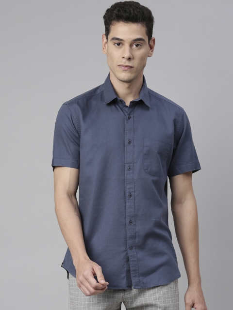 

RARE RABBIT Men Blue Slim Fit Opaque Casual Shirt