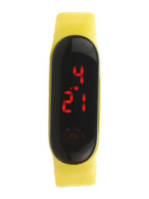

Fantasy World Unisex Kids Black Dial & Yellow Wrap Around Straps Digital Multi Function Watch