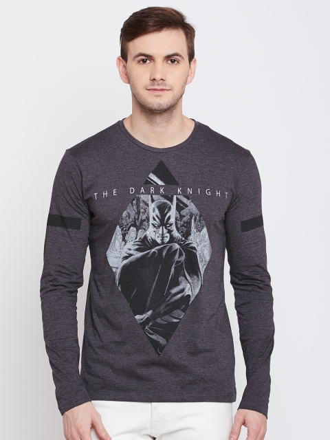 

Free Authority Men Charcoal Grey Batman Printed T-shirt