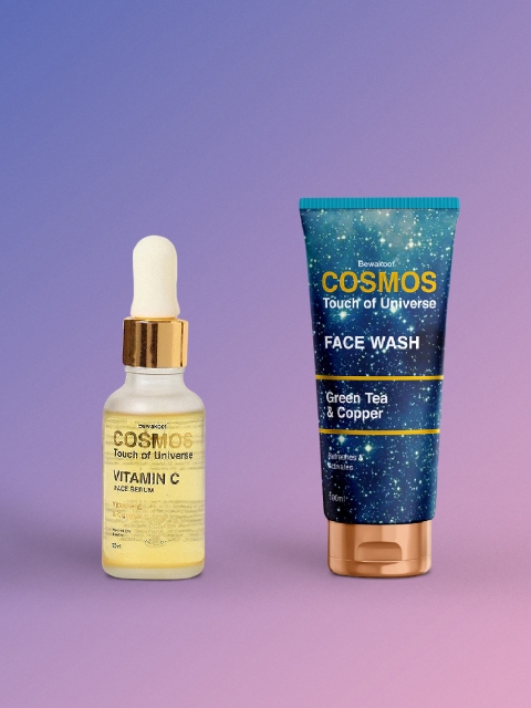 

BEWAKOOF COSMOS Set Of 2 Face Serum with Vitamin C & Face Wash with Green Tea & Copper, White