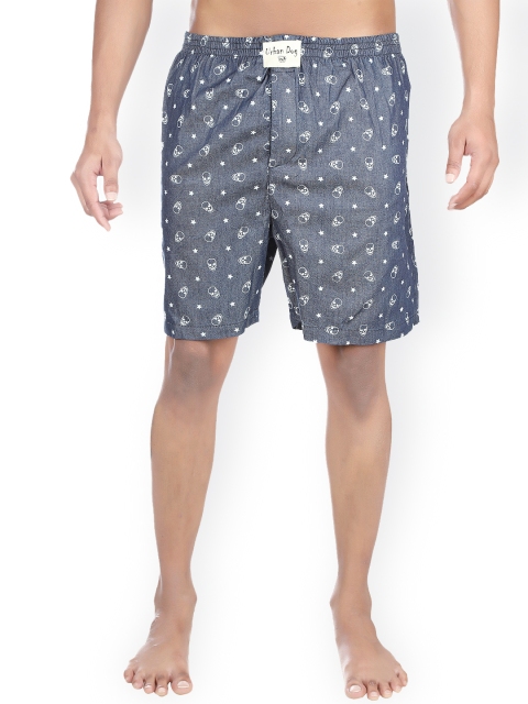 

Urban Dog Blue Printed Denim Boxers UDBX04