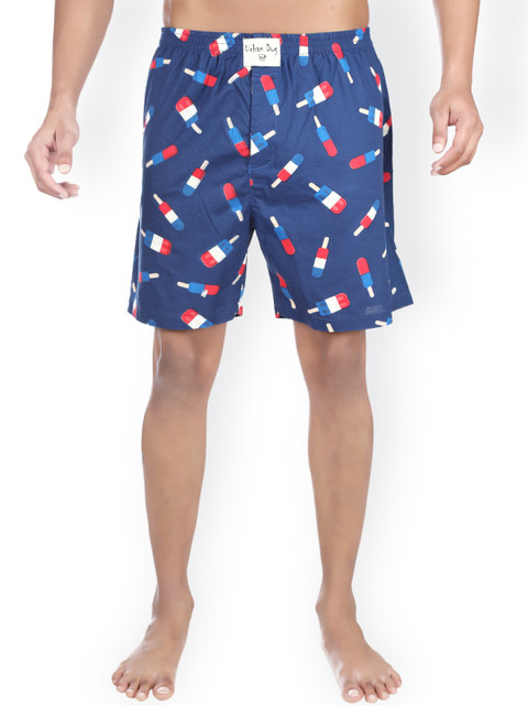 

Urban Dog Navy Printed Boxers UDBX07, Navy blue