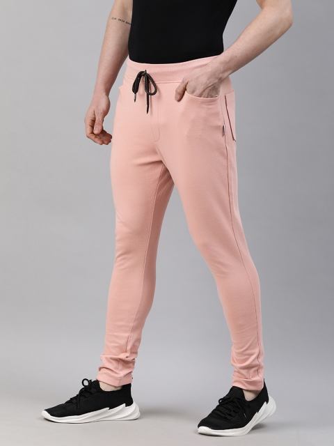 

Yuvraah Men Pink Solid Regular Fit Rapid Dry Track Pants
