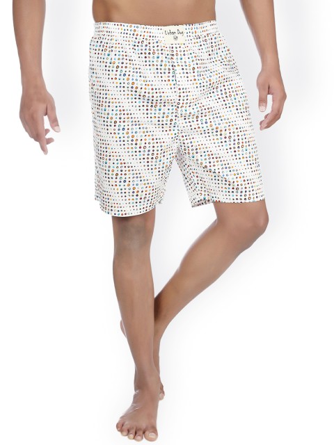 

Urban Dog White Printed Denim Boxers UDBX11