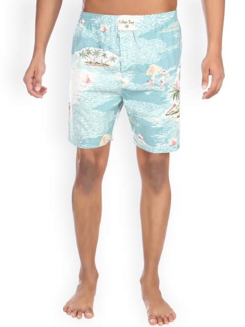

Urban Dog Blue & White Printed Boxers UDBX13