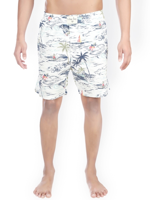 

Urban Dog Off-White Printed Denim Boxers UDBX16