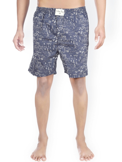 

Urban Dog Navy Printed Boxers UDBX18, Navy blue