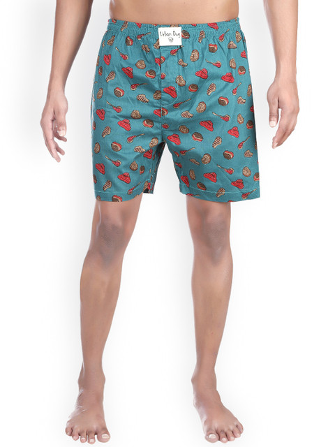 

Urban Dog Teal Green Printed Boxers UDBX19