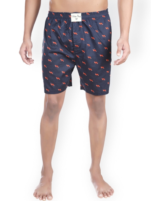

Urban Dog Navy Printed Boxers UDBX22, Navy blue
