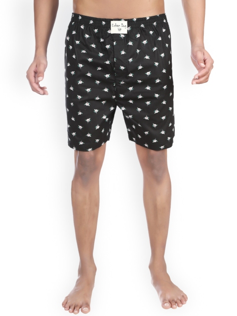 

Urban Dog Black Floral Print Boxers UDBX24