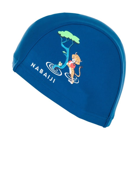 

Nabaiji By Decathlon Navy Blue Cheetah Print Mesh Fabric Swim Cap -