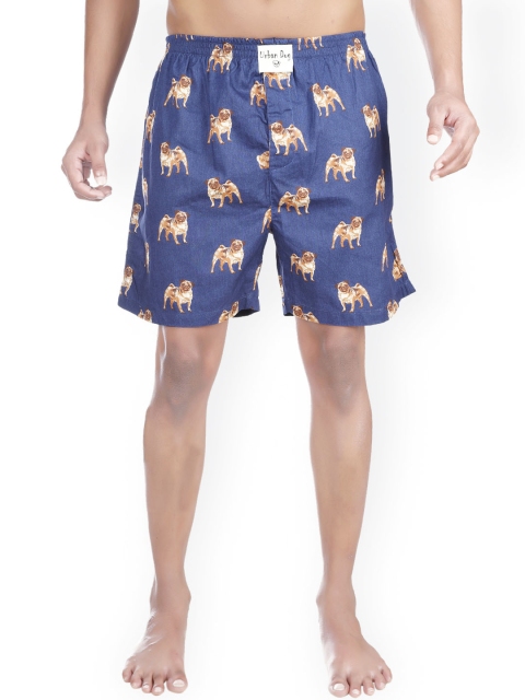 

Urban Dog Navy Printed Boxers UDBX36, Navy blue