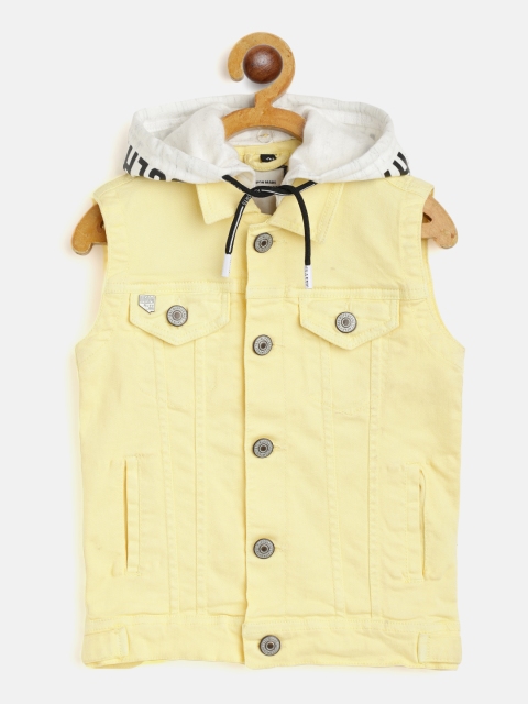 

RUFF Boys Yellow Off White Denim Jacket