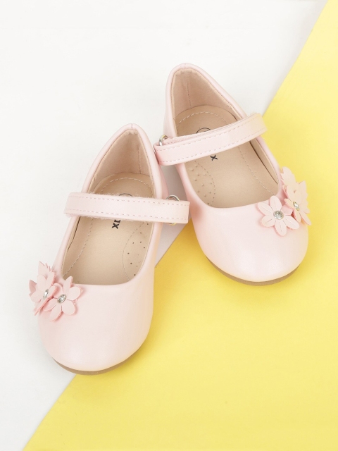 

max Girls Pink Ballerinas with Bows Flats