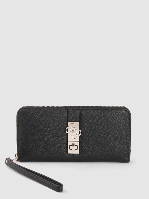 

GUESS Women Black Zip Around Wallet