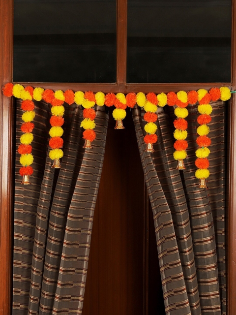 

TIED RIBBONS Yellow & Orange Artificial Marigold Door Hanging Toran
