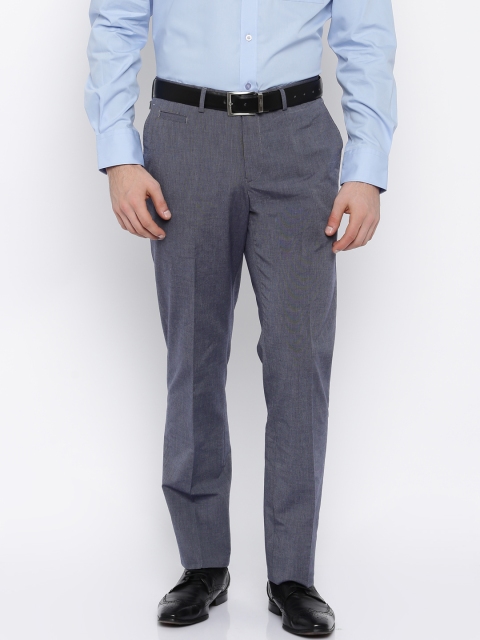 

Blackberrys Men Grey Slim Fit Formal Trousers