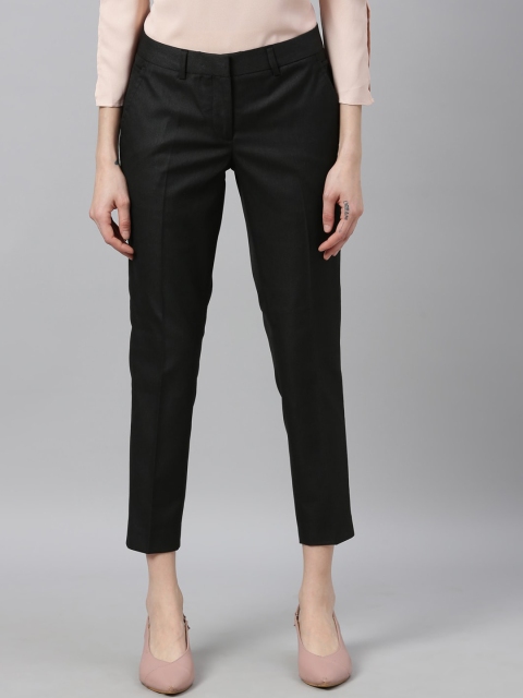 

Park Avenue Woman Black Tapered Fit Trousers