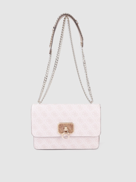

GUESS Pink Brand Logo Print Shoulder Bag