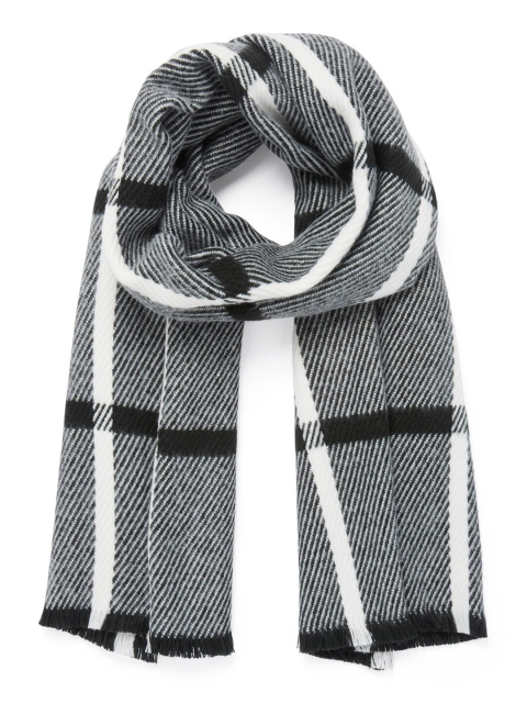 

Forever New Women Black & White Checked Scarf
