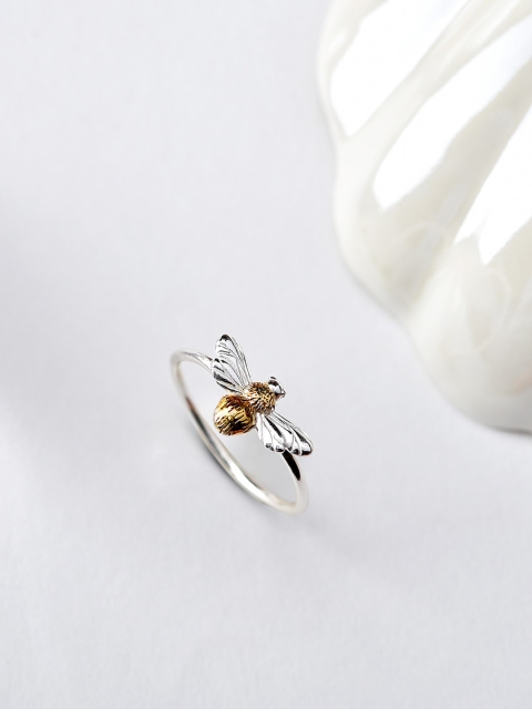 

Accessorize Silver-Plated Gold-Toned Quirky Finger Ring