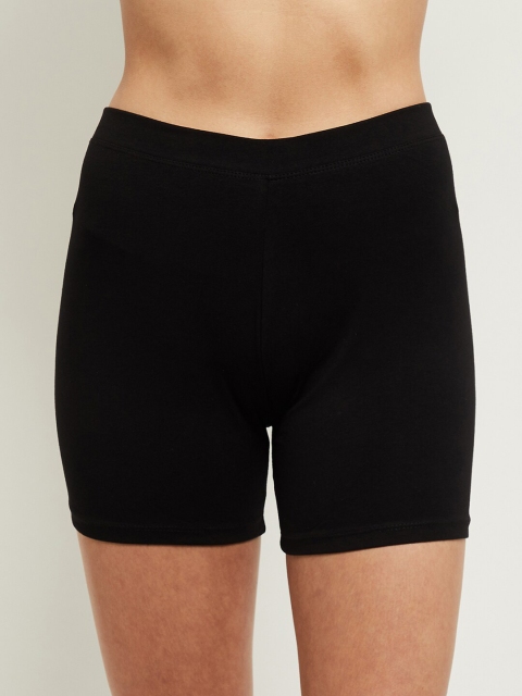 

max Women Black Solid Mid Rise Boy Shorts