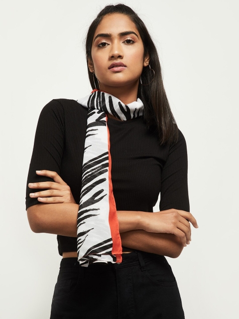 

max Women Multi Printed Scarf, White