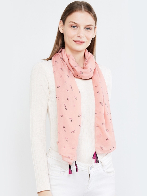 

max Women Pink Floral Printed Scarf