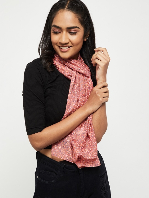 

max Women Pink Printed Scarf