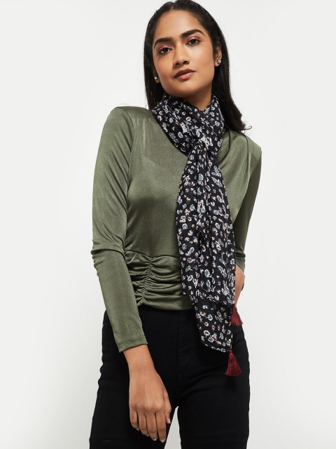 

max Women Black Printed Scarf