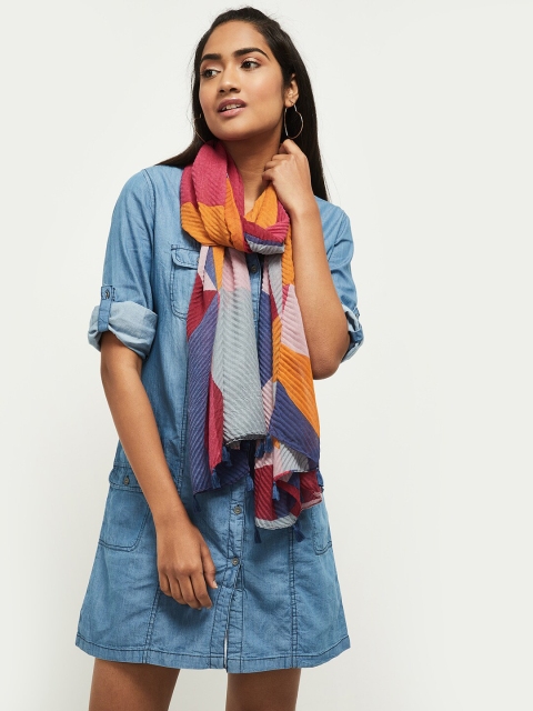 

max Women Mustard & Magenta Scarf
