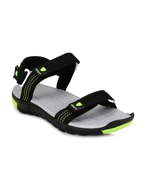 

Campus Men Black & Grey Patterned Sports Sandals