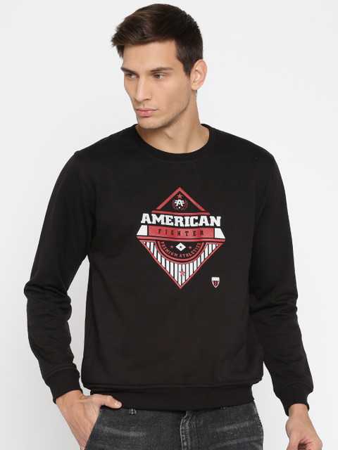 

Nature Casuals Men Black Printed Pullover Sweatshirt