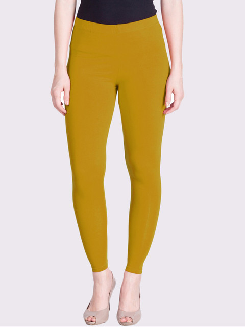 

LYRA Women Mustard Solid Mid Rise Ankle-Length Cotton Leggings