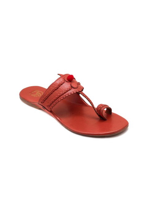 

TRENDS & TRADES Women Rust Embellished One Toe Flats